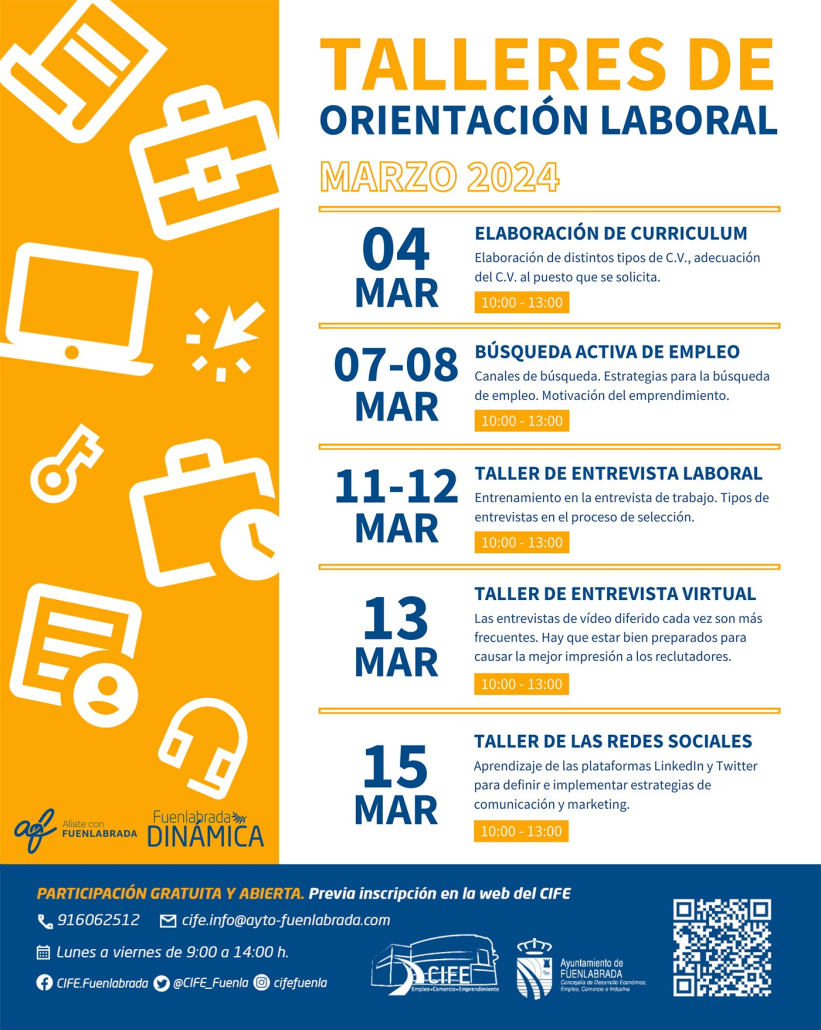 Actividades Para El Empleo Para El Mes De Marzo De 2024 - Centro De ...