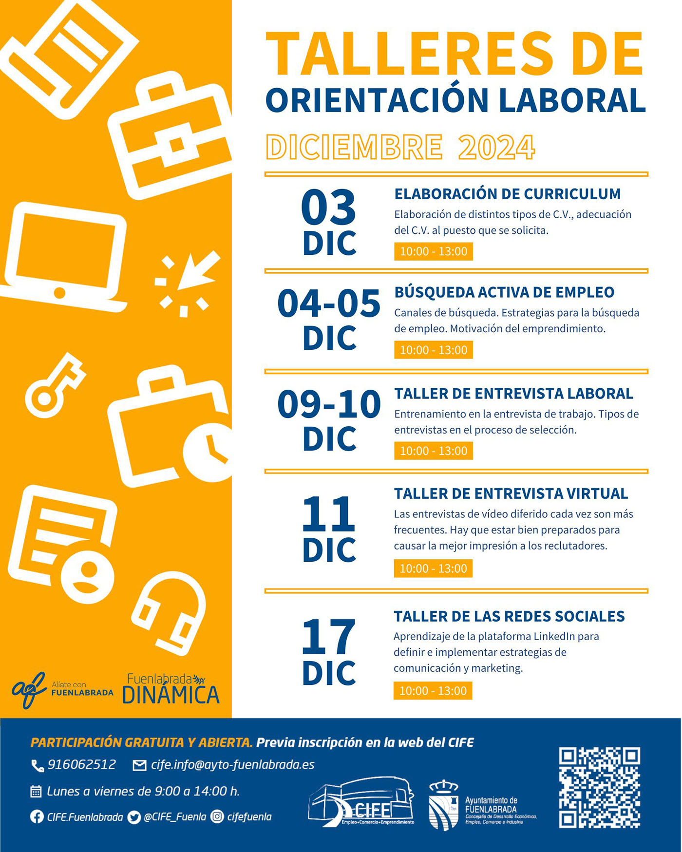 Talleres de orientación laboral diciembre