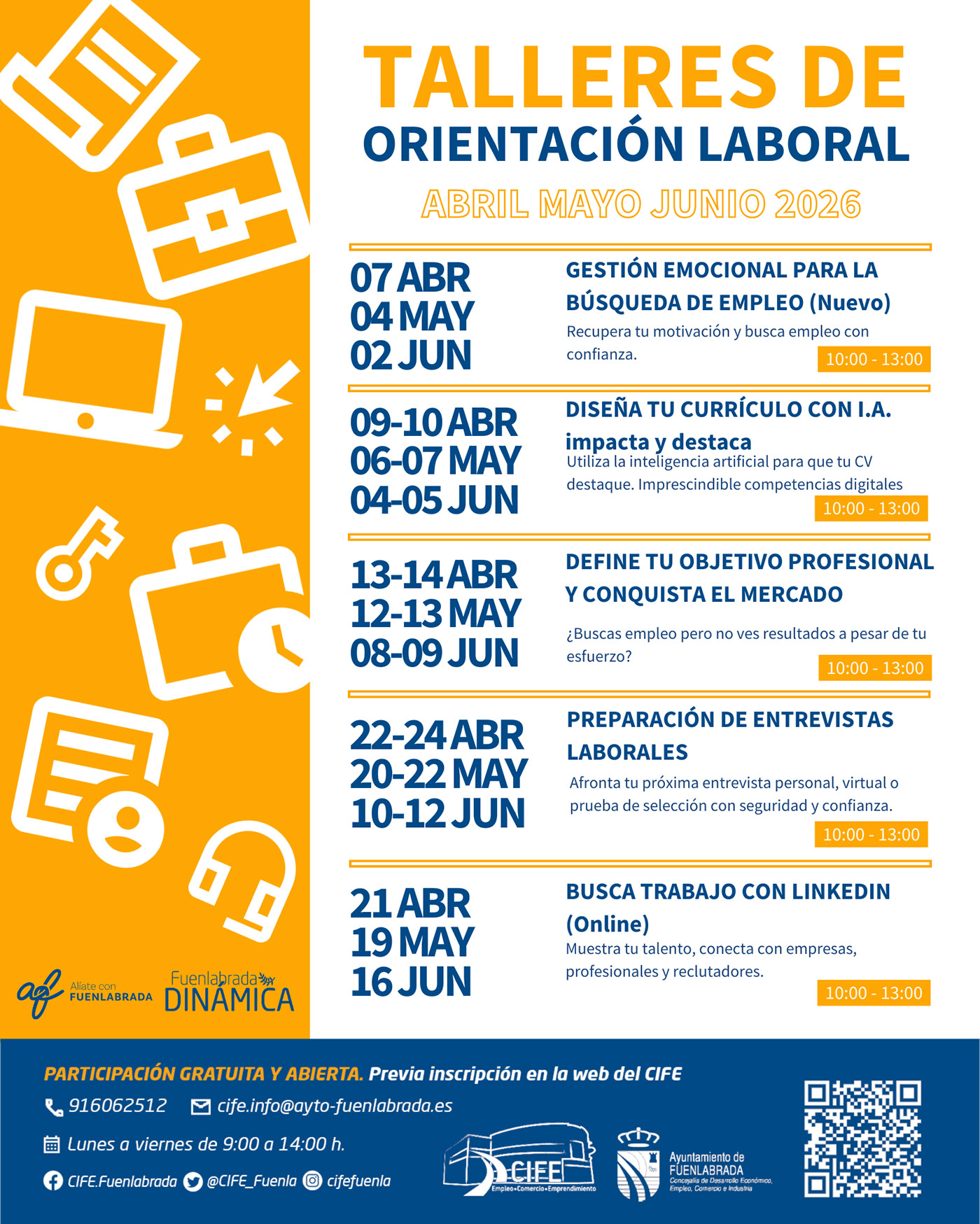 Talleres orientación laboral Abril - Junio 2026